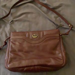 Brown leather Etienne Aigner handbag.